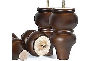 AORYVIC 6-Inch Turned Wood Sofa Legs: Enhance Your Furniture with Style and Elevation