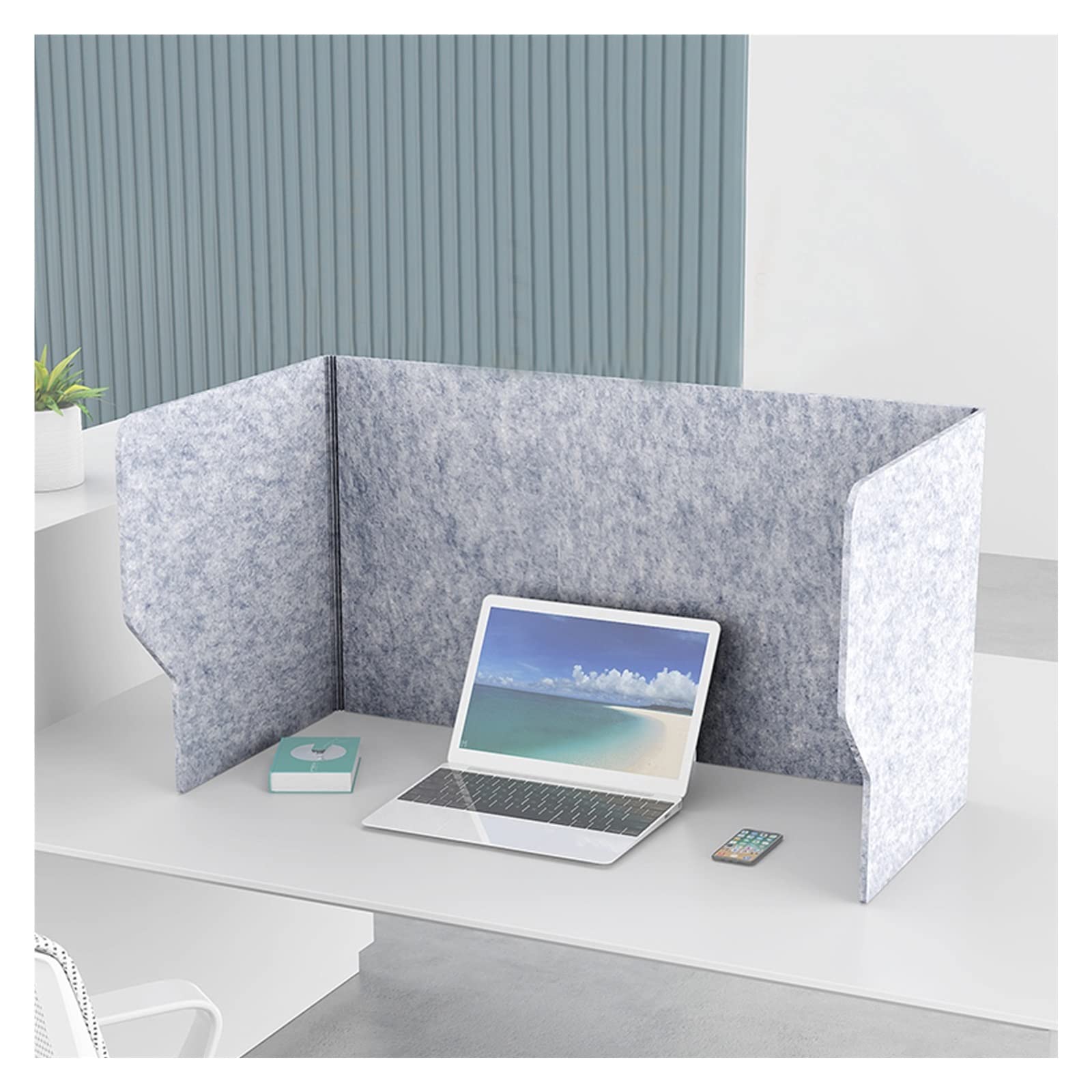 HJYCLFAZU Desk Dividers for Students - Acoustic Folding Privacy Panels Free Standing Polyester Felt Board U-Shaped Sneeze Guard Distraction-Free Workspace Solutions