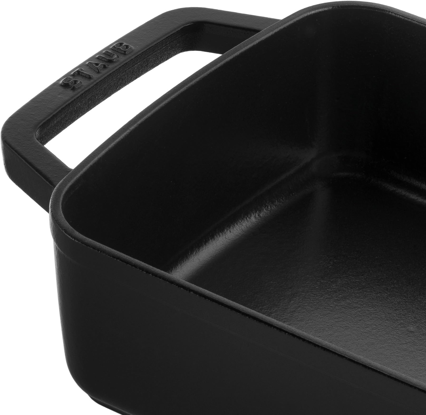 STAUB Plat à Four en Fonte, Rectangulaire,30 x 20 cm, 3,15 L, Noir Mat