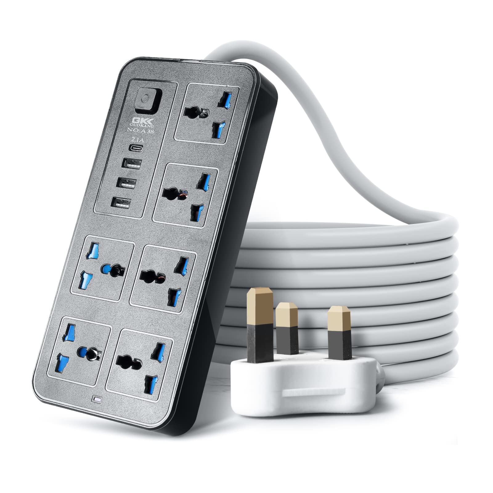 Buy Baytion Universal Extension Lead with Multiple Function,UK Plug 3