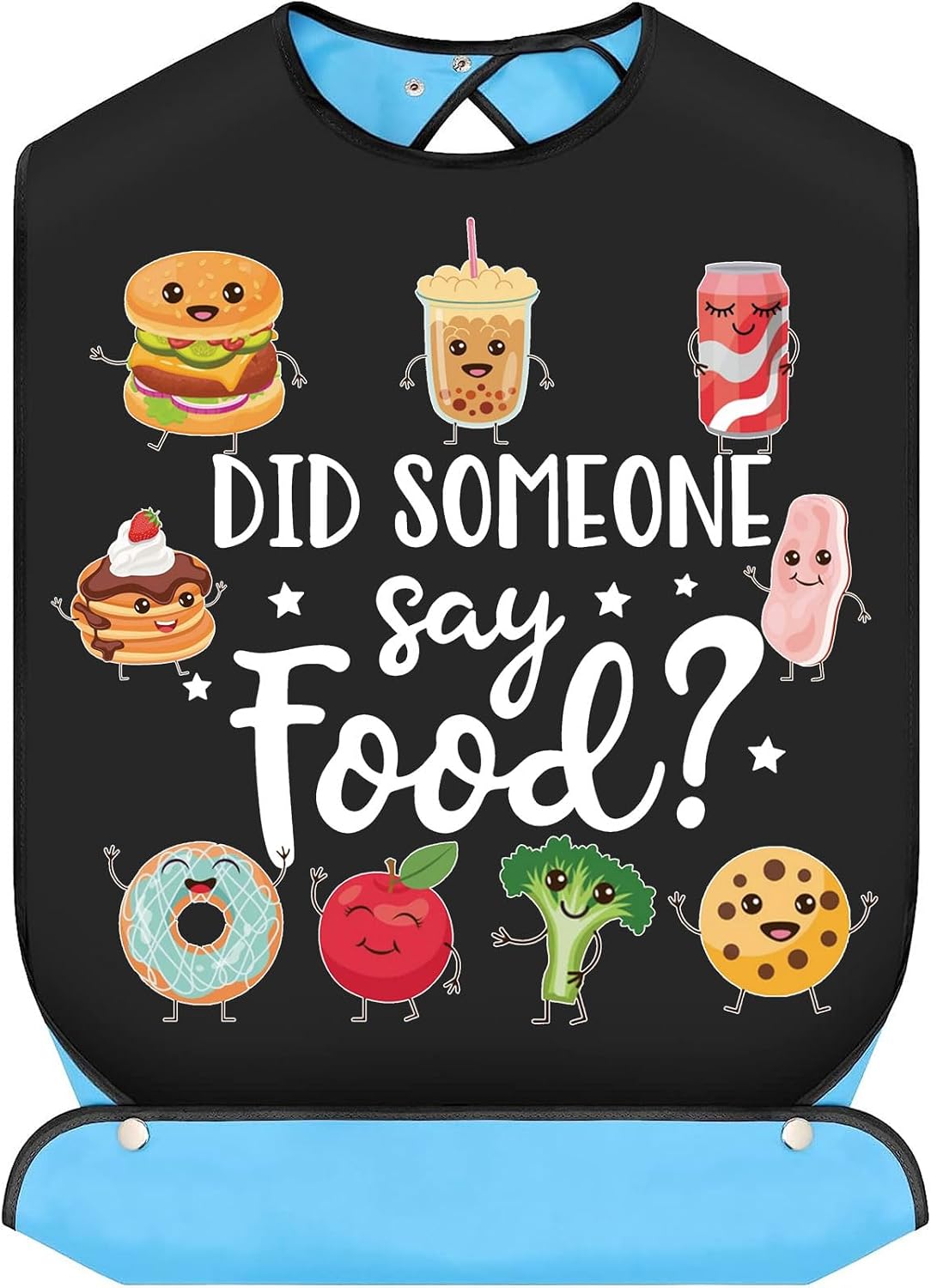 BWWKTOP Did Someone Say Food Adult Bibs Foodie Lovers Gifts Gag Pranks Bib Adjustable Eating Clothing Protectors