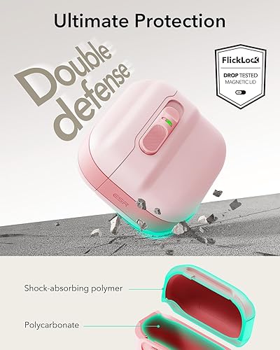 Miniatura 101 de ESR Funda para AirPods Pro (2023/2022/2019, 2ª/1ª generación), compatible con Airpods Pro 2 (cable USB-C/Lightning), listo para MagSafe, bloqueo