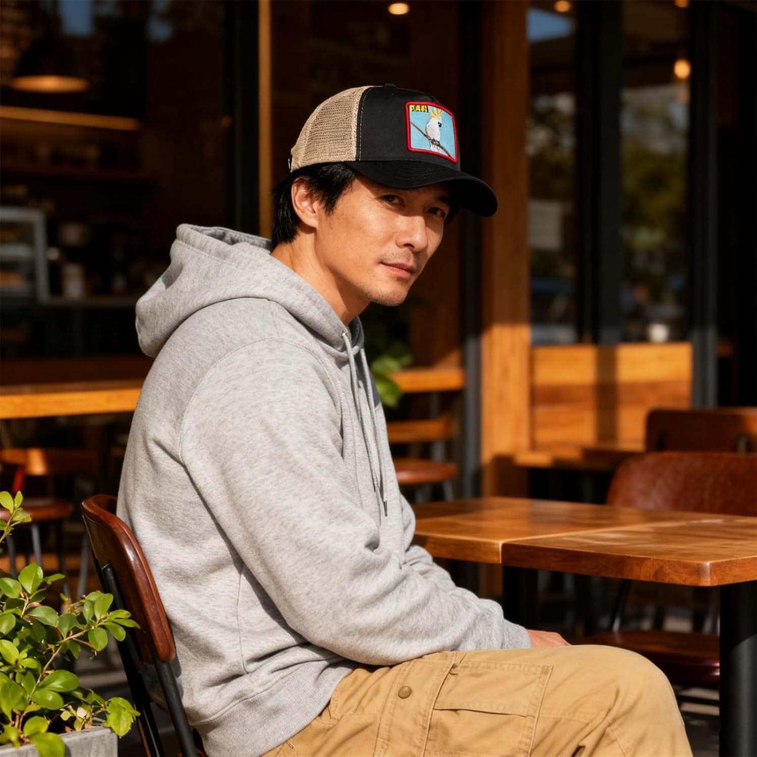 Classic Unisex Various Animal Series Embroidery Farm Adjustable Mesh Snapback Trucker Hat - Image 3