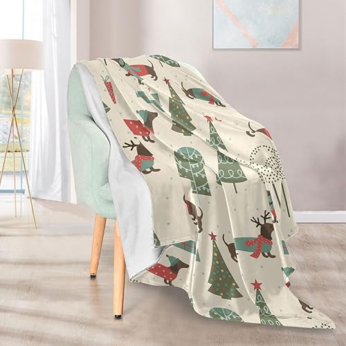 Miniatura 5 de KLL Christmas Pattern Trees Throw Blanket 50"x60" Cozy All Season Use Blanket for Living Room, Camping, Bed