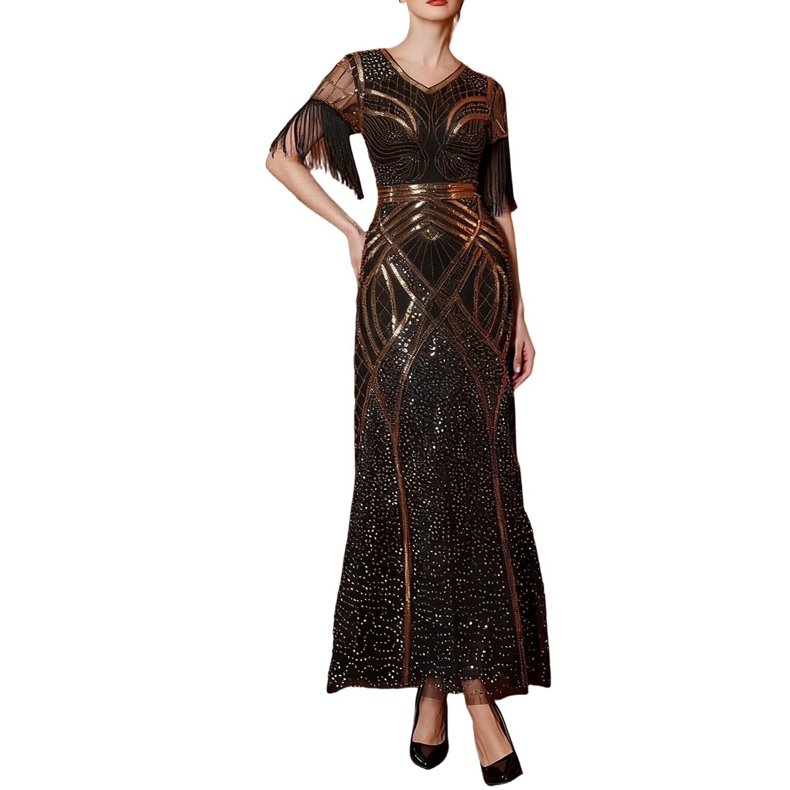 Vestido Fiesta Mujer Invitada Boda Trajes Otoño Ropa Elegantes Primavera Vestidos Tallas Grandes Largos Invierno Elegante Manga Larga Nochevieja De