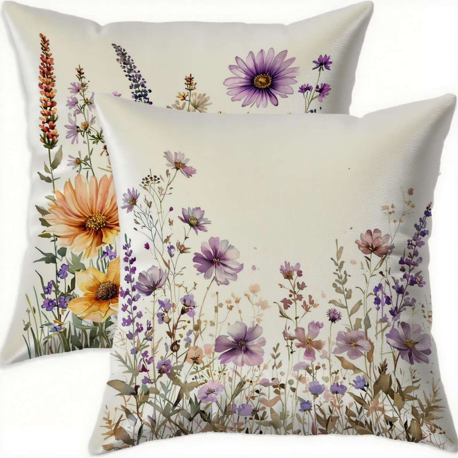 Housse de coussin velours 70x70 vintage violet double face de qualité