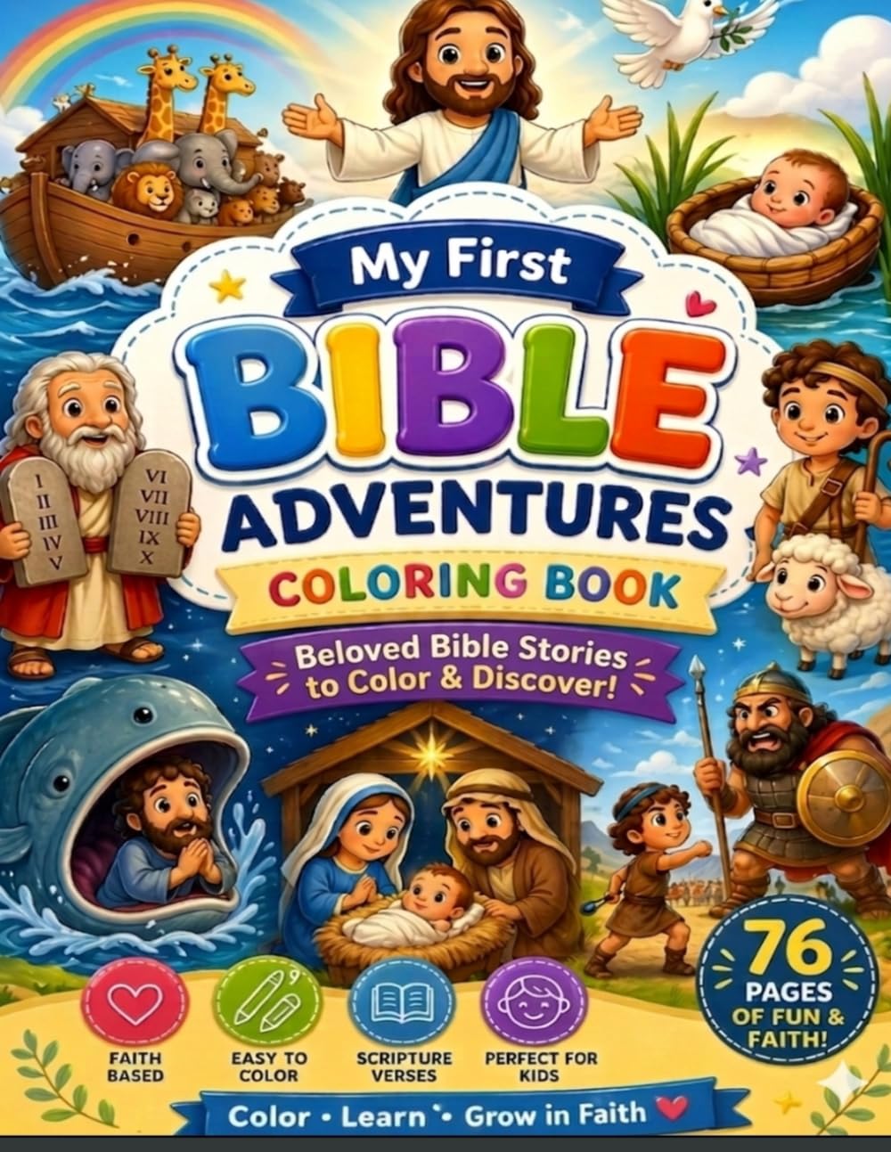 My First Bible Adventures Coloring Book (Bible Coloring Stories Series)
