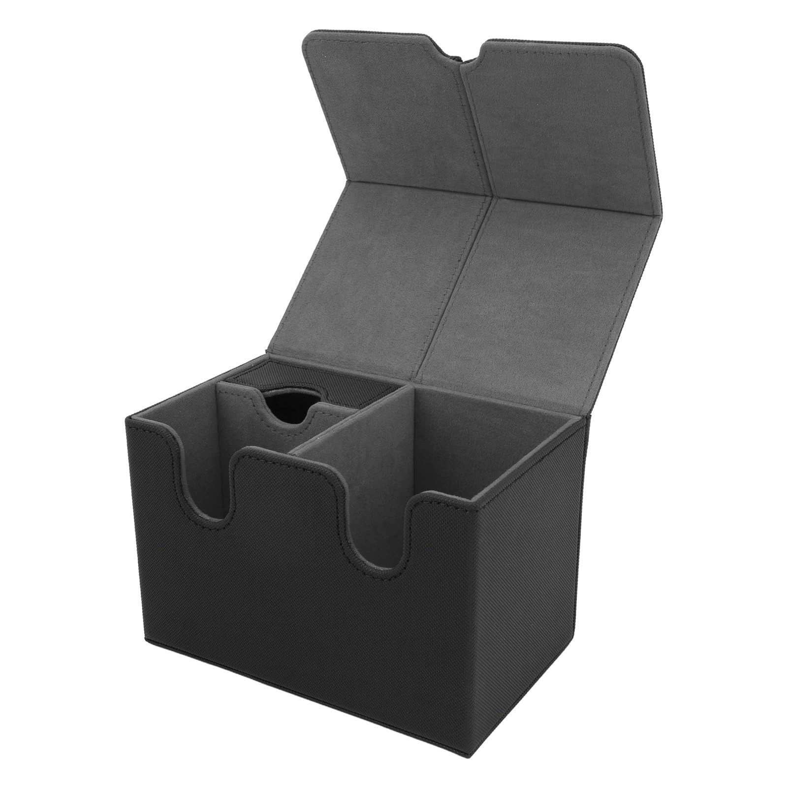 Card Cape Deck Box Premium PU Cuero Magnético Almacenador de Almacenamiento del Soporte de la Carcasa Se Adapta a 160 Cartas Tarot Trading Decoración Elegante Hogar de la Oficina (Black)