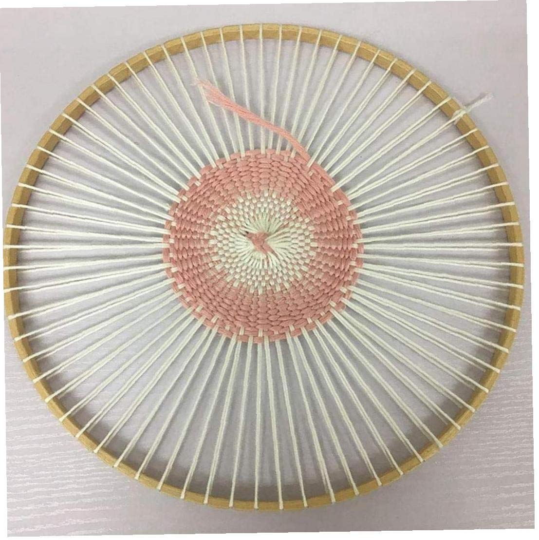 Lankater Round Weaving Loom Toy, Wooden Handmade Weaving Machine Tools Knitting Loom, For Wall Hangings Ornaments Tapestry Weaving Coaster