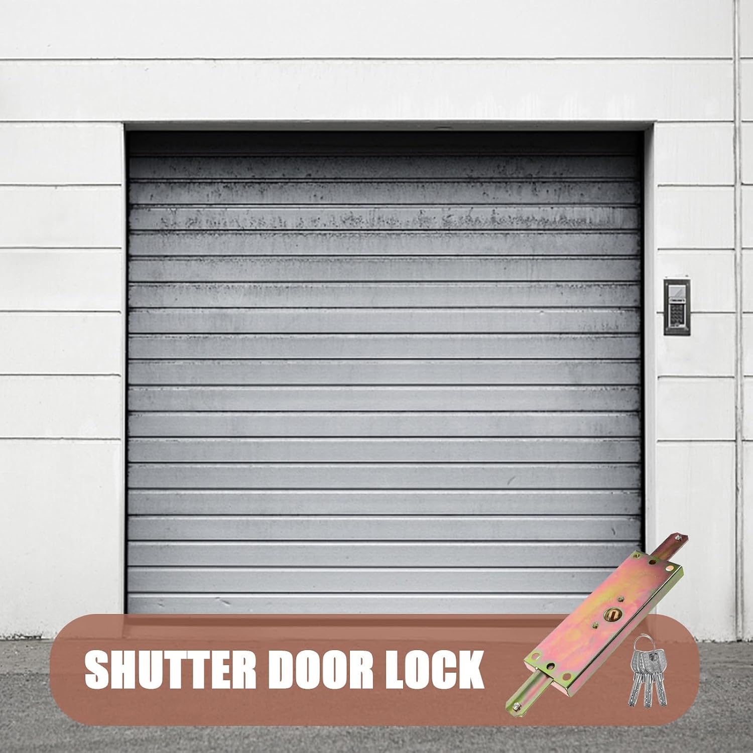 PRETYZOOM Garage Door Slide Lock Flip Gate Latch Lock Heavy Duty Steel Secure Sliding Gates and Patio Entrances