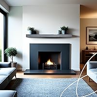 Vista 1 de BoscoMondo - Estante de chimenea de madera maciza, repisa flotante para sala de estar, repisa rústica de madera de granja, fácil montaje en pared