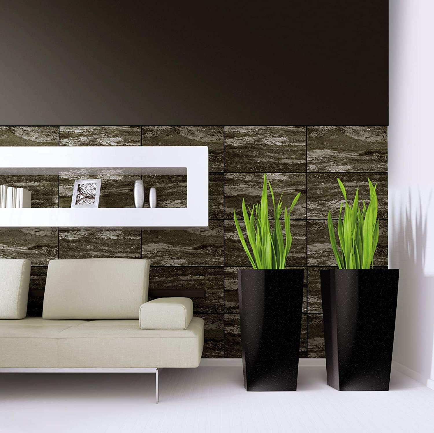 Pflanzkübel 75cm Anthrazit – Hochwertiger Blumentopf mit Einsatz, UV- & frostbeständig, eckiger Blumenkübel für Innen & Außen, robuster PP Kunststoff, Modernes Matt-Design