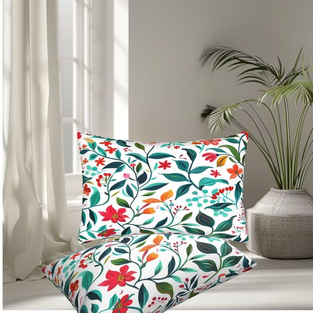 Amazon.co.jp: クッションカバー 40x60 cm 2枚セット 枕カバー 花