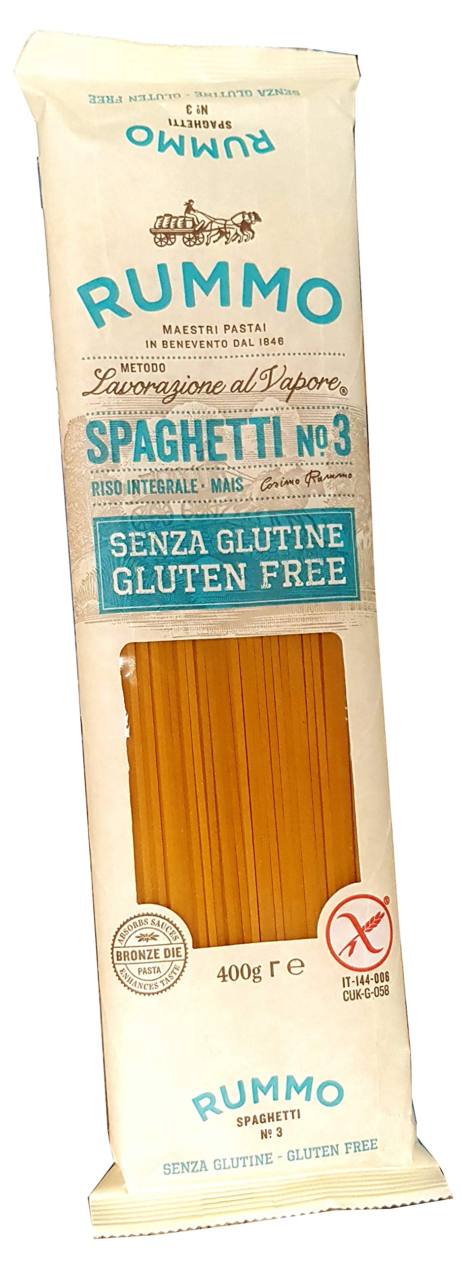 Pasta de Spaghetti sin gluten Rummo - 2 paquetes x 400 gr - 2
