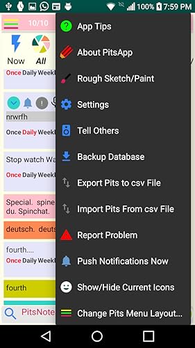 PitsApp Organizer - Audio Visual Text Notes, Money Manager, Todo List, Reminder.