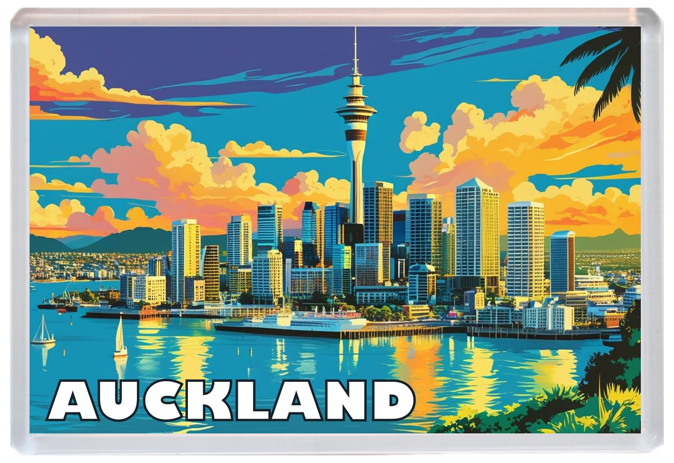 Auckland - Jumbo Artistic Fridge Magnet 96 x 67mm
