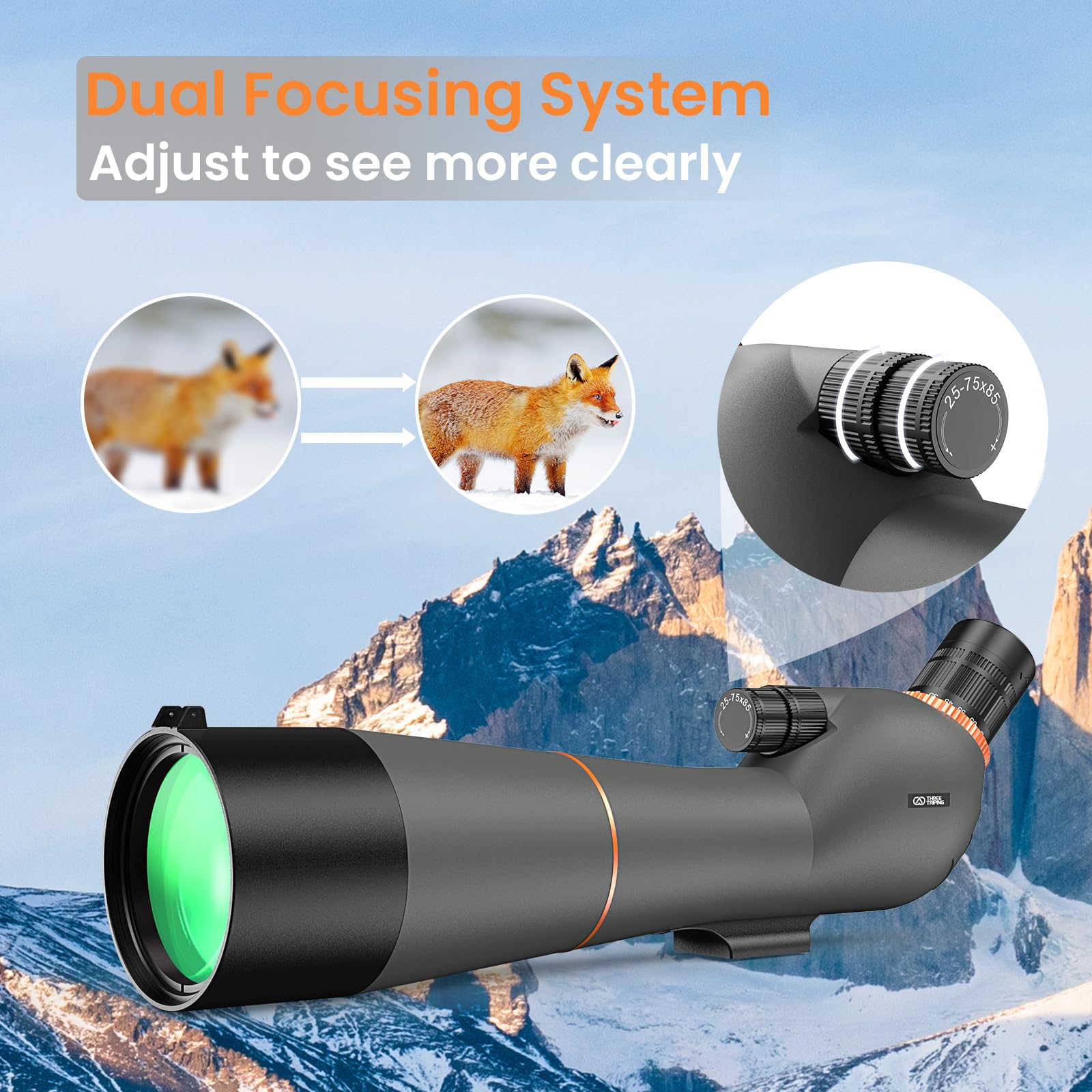 Amazon.com: Spotting Scope 25-75×85 - Dual Focusing Spotter Scope