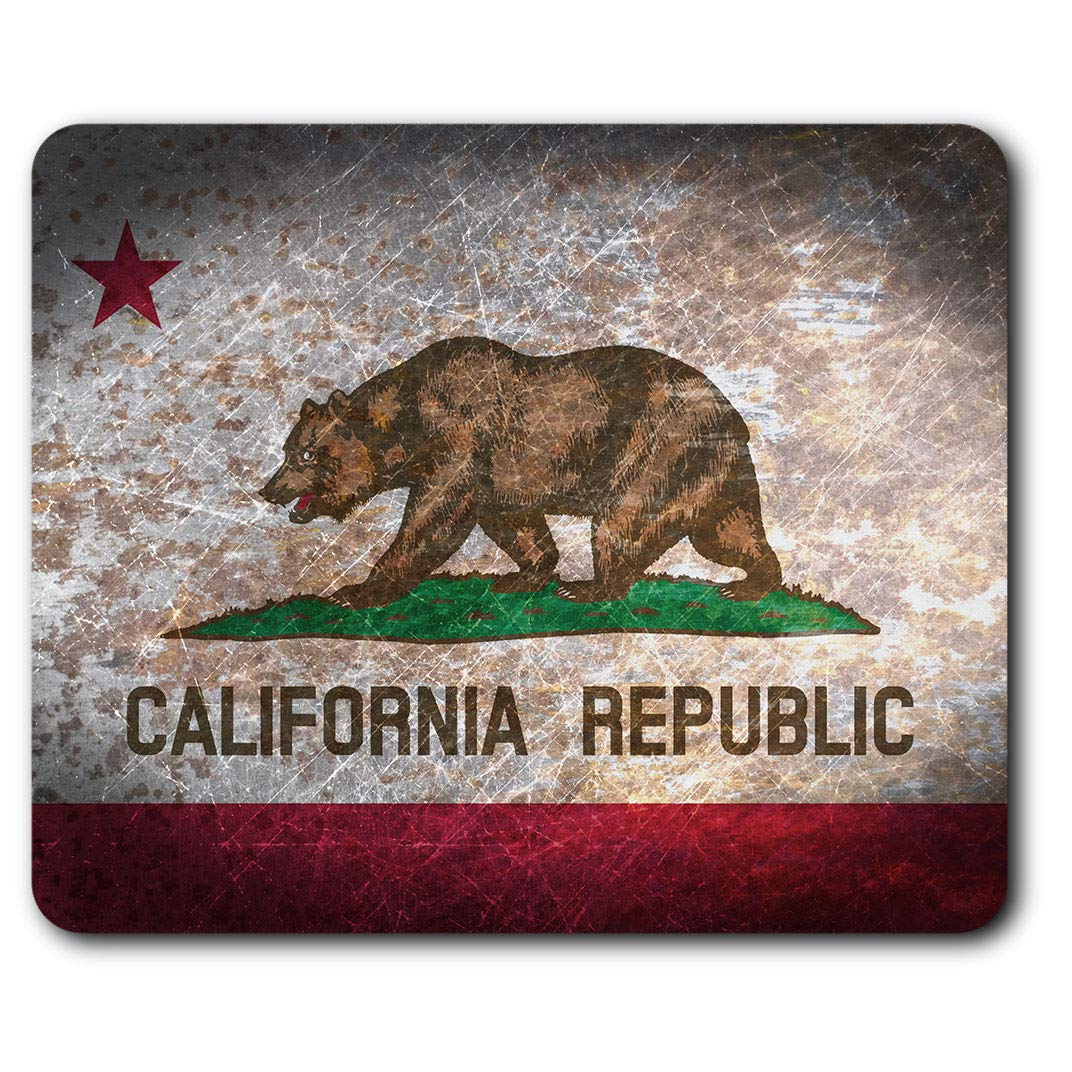 Destination Vinyl Ltd Rustic California Repubblica USA Travel Mouse Mat Pad Computer PC Laptop Gaming Office Home Desk Accessory Gadget 8486
