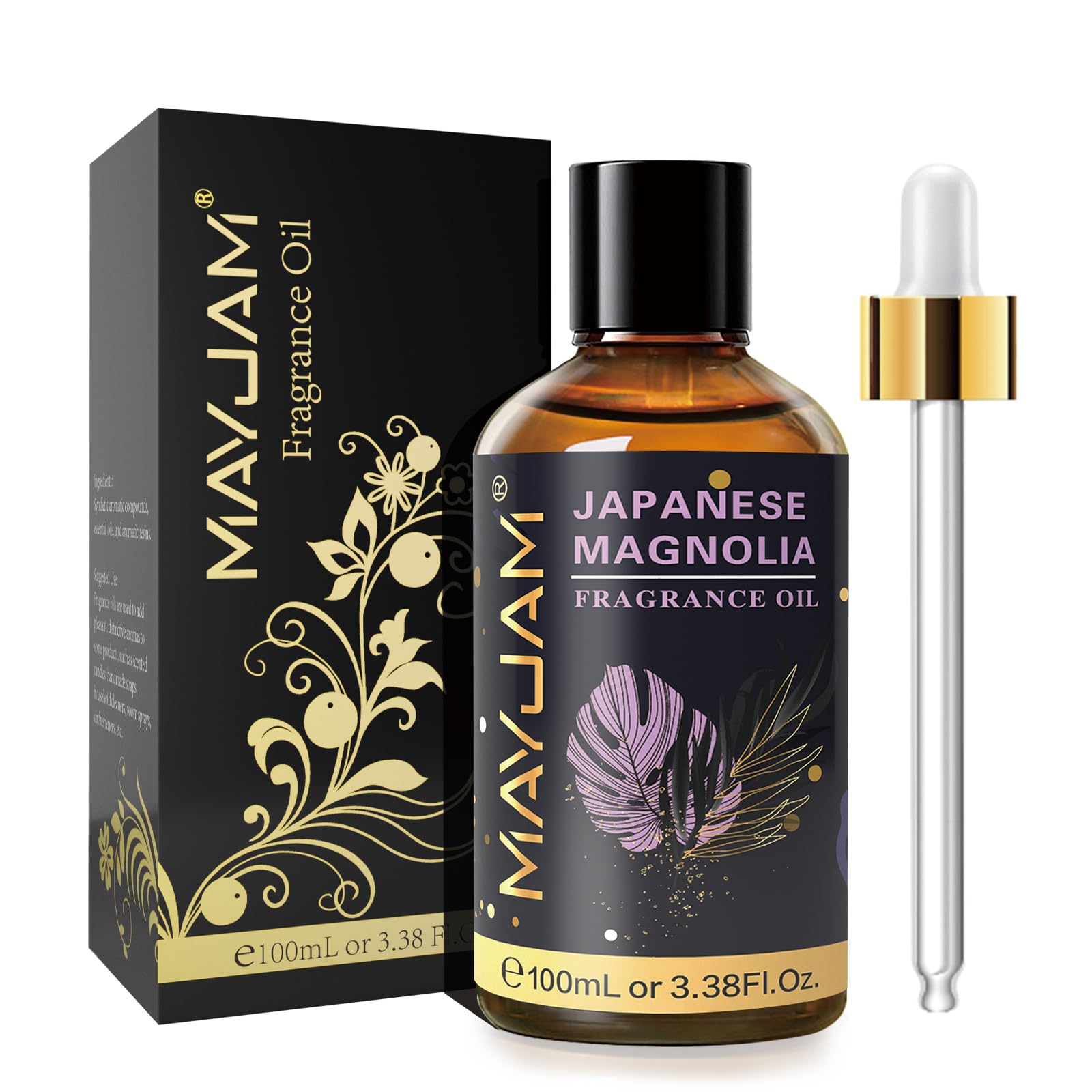 MAYJAM Aceite Perfumado de Magnolia Japonesa 100ml, Aceite con Fragancia Para Difusores de Aceites Esenciales, Aromaterapia, Hogar, Quemador de Aceite