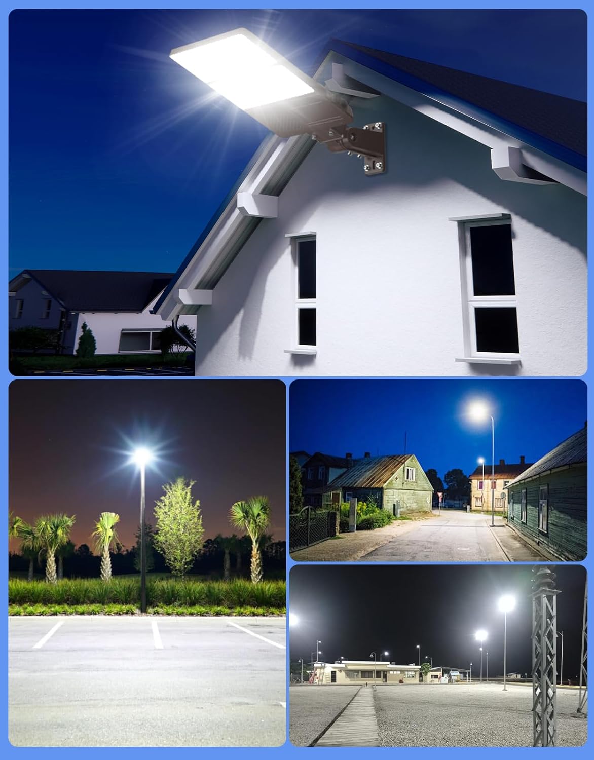 10 PCS LED Parking Lot Lights 320W 256W 192W, LED Shoebox Light 4500K 5000K 5700K Arm&Slip Fit Mount, DLC Listed Outdoor Pole Light with Photocell, IP65 Commercial Street Area Flood Lighting 100-277V