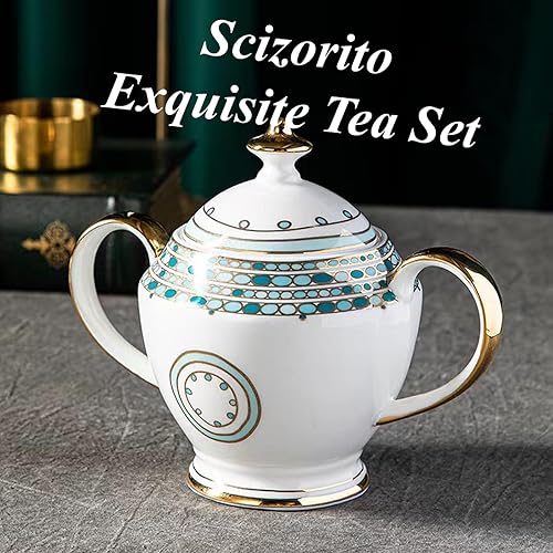 Miniatura 4 de Juego de té de café chino de porcelana china, juego de regalo de té floral retro, adecuado para Navidad, Día del Padre, cumpleaños, regalos de
