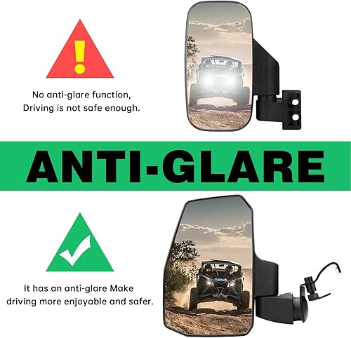 Miniatura 4 de Espejos laterales Ranger, ya no necesitas ajustar a mano, innovadora función de reinicio automático, nuevos espejos SHEJISI UTV compatibles con