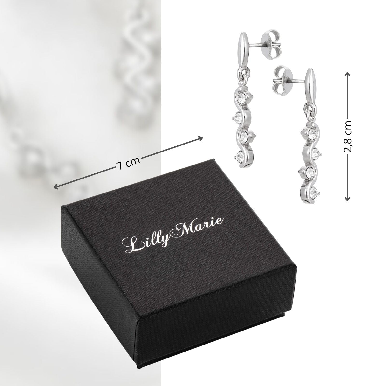Damen Silberohrringe Silber 925 hängend Geschenkverpackung Geschenkideen für die Mama