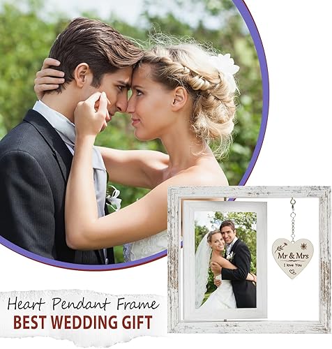 Miniatura 2 de Regalos para señor y señora, marco de fotos de boda, regalos de boda para novia y novio, regalos de aniversario de recién casados, regalos de San