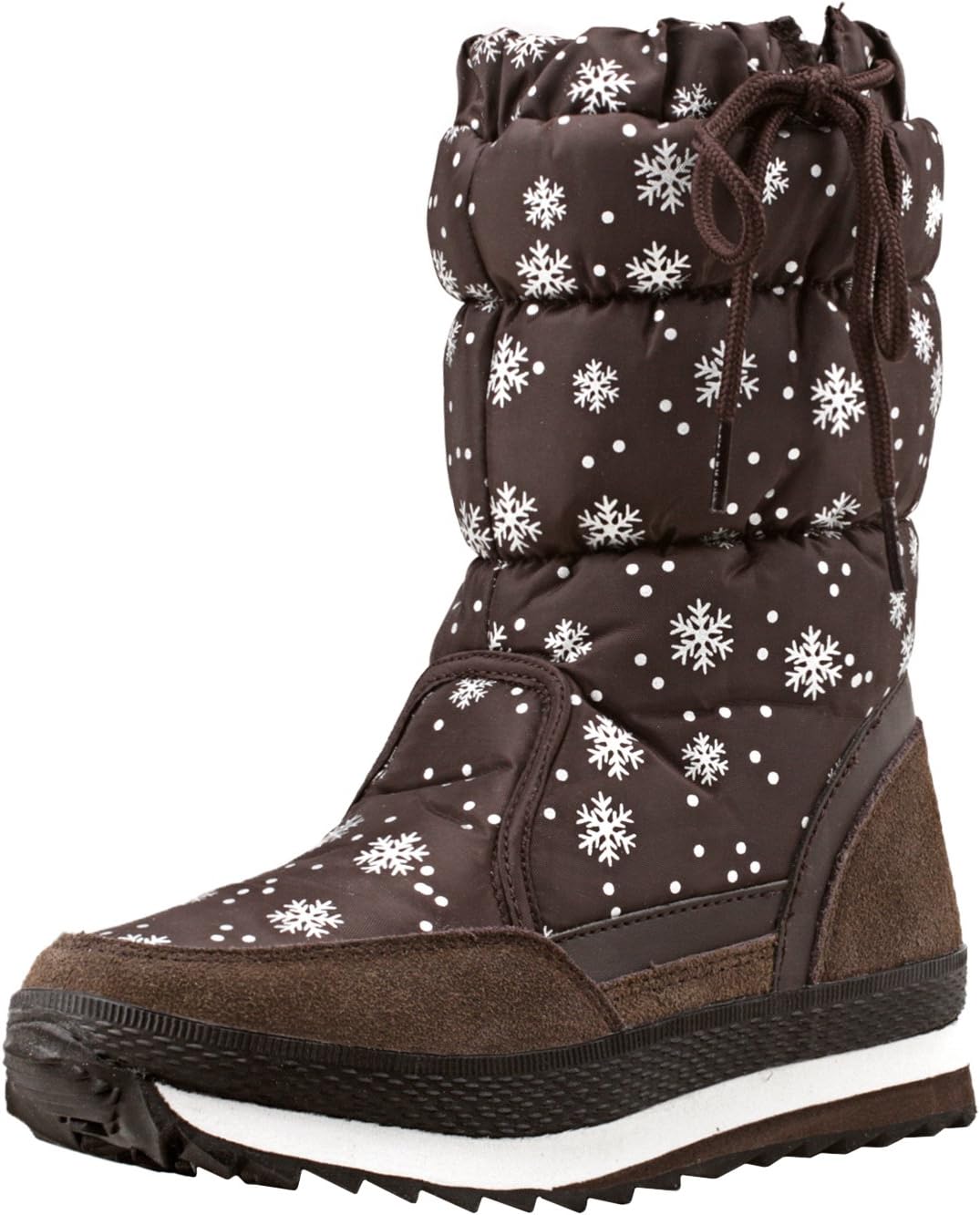 Shenda Women's Mid-calf Winter Boots E20612 Coffee 5.5US 36EU