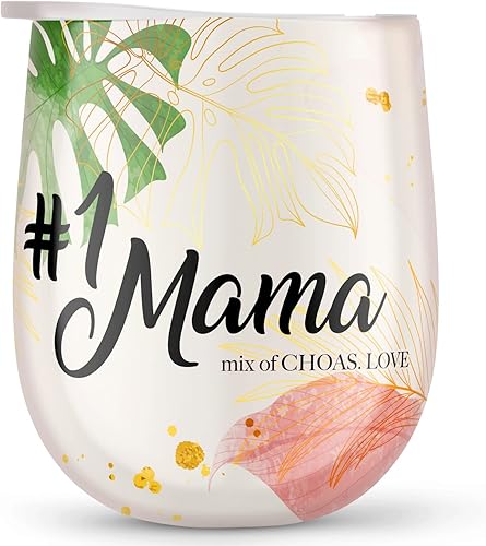 Regalos para nuevas mamás para mujeres  #1Mama Mix of Choas & Love  Vaso  taza de 12 oz  el mejor regalo posparto para mujeres por primera vez