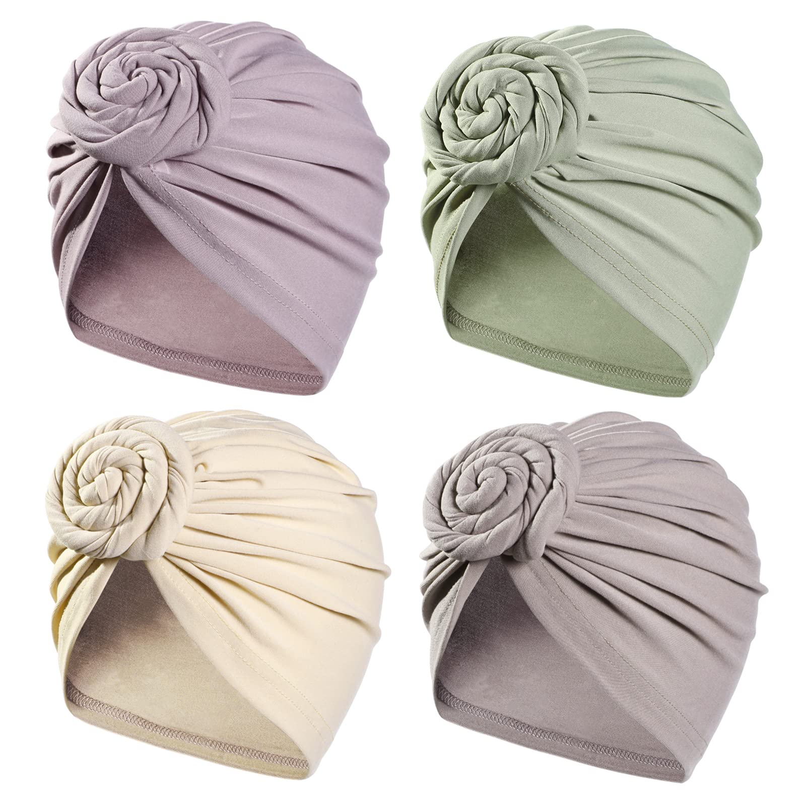 KYNARI Turban Head Wraps for Women, Pretied Stretch Bonnet Hair Wrap