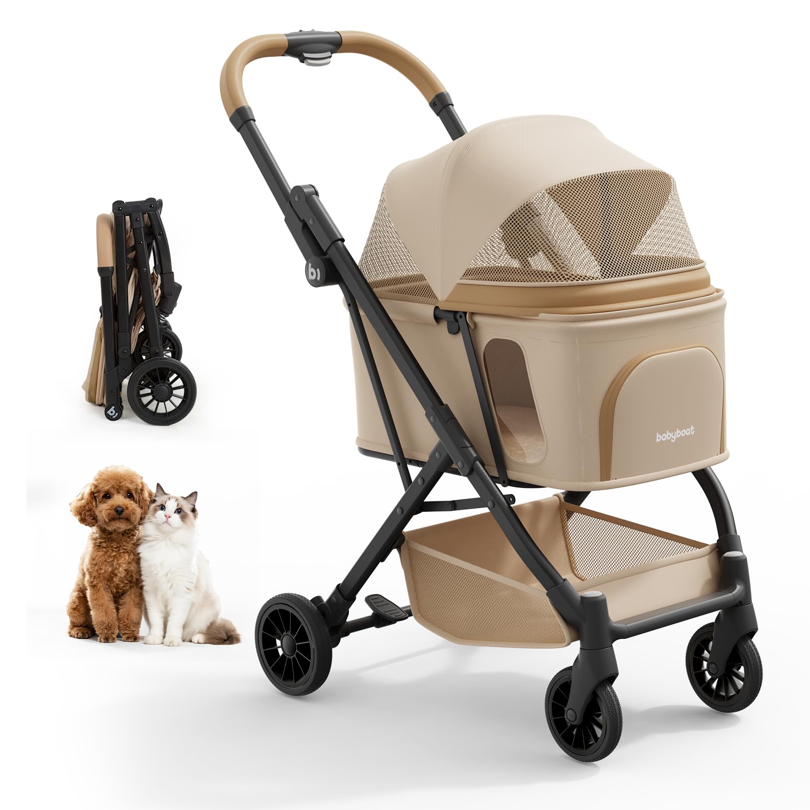 Amazon.com: Foldable Dog Stroller Portable Compact Pet Stroller
