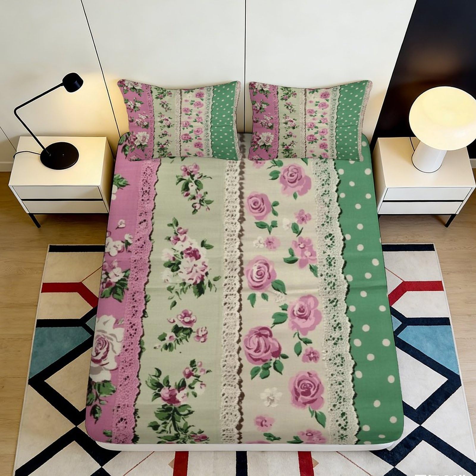 3D Printed London Street View Fitted Sheet Microfiber Red Telephone Booth Mattress Cover Bedroom Decor 90x200x25cm