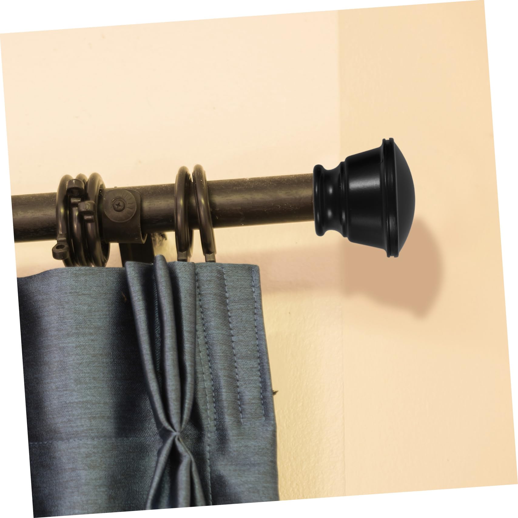 Lot de 10 embouts fins pour tringle à rideaux - Accessoires de décoration d'intérieur élégants - Facile à installer - Design moderne