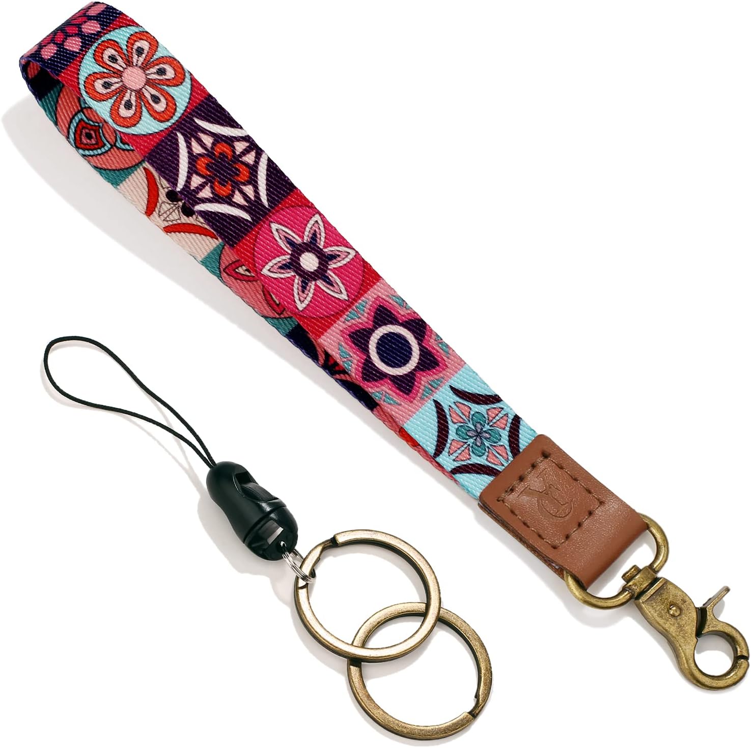 COOKOOKY Wrist Lanyards Key Chain Holder Premium Quality Wristlet Lanyard Keychain for Women