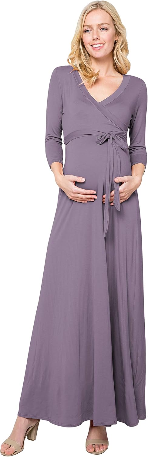 My Bump Maternity Maxi Wrap Dress (Made in USA)