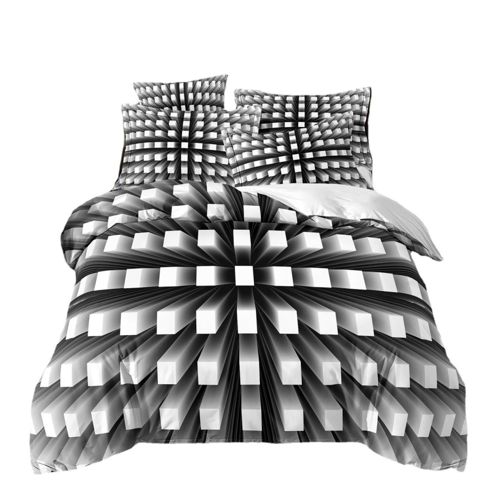 Single Duvet Cover Set Light Gray Print Single Bed Duvet Cover Set