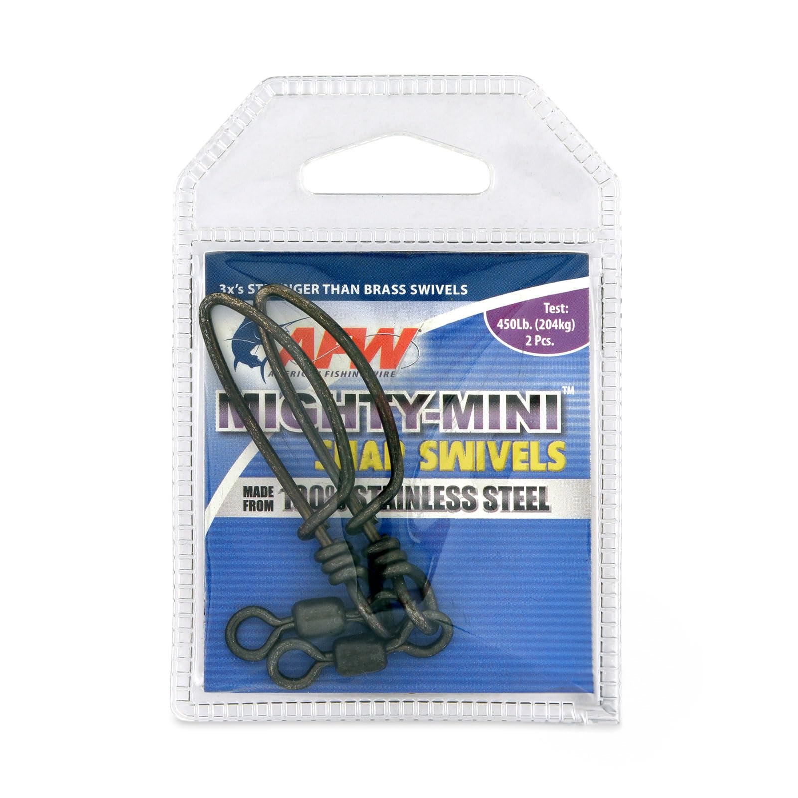 American Fishing Wire Mighty Mini Snap Crane Swivels - 100% Stainless Steel, 3X Stronger Than Brass, Up to 600lb Test - Essential Fishing Gear for Every Tackle Box - Ideal for Any Fishing Line Leader