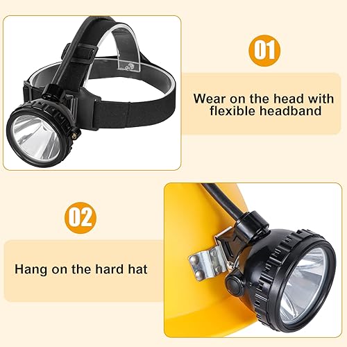 Miniatura 6 de Hunting friends Superbright seguridad minería luz 1+6 LED Minería faro duro KL8M.Plus profesional a prueba de explosiones minería cabeza antorcha