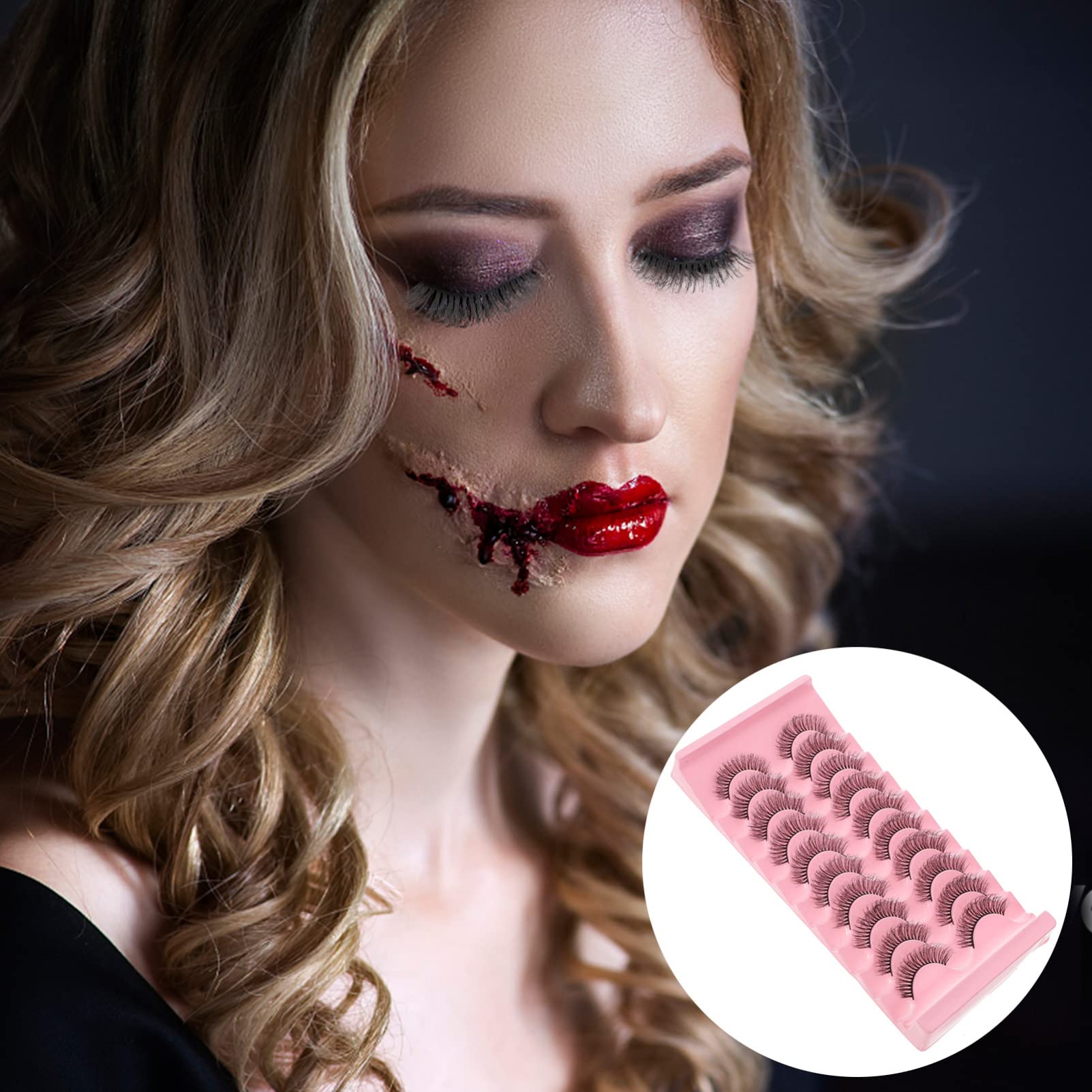 MAGICLULU 4 Set Di Ciglia Finte Complete Ciglia A Grappolo Soffici E Sottili Per Donne Accessorio Per Il Trucco Dallaspetto Naturale 10 Paia*4