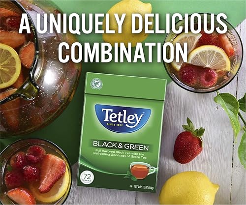 Miniatura 4 de Tetley Bolsitas de té, negro y verde, 72 bolsitas de té (el embalaje puede variar)