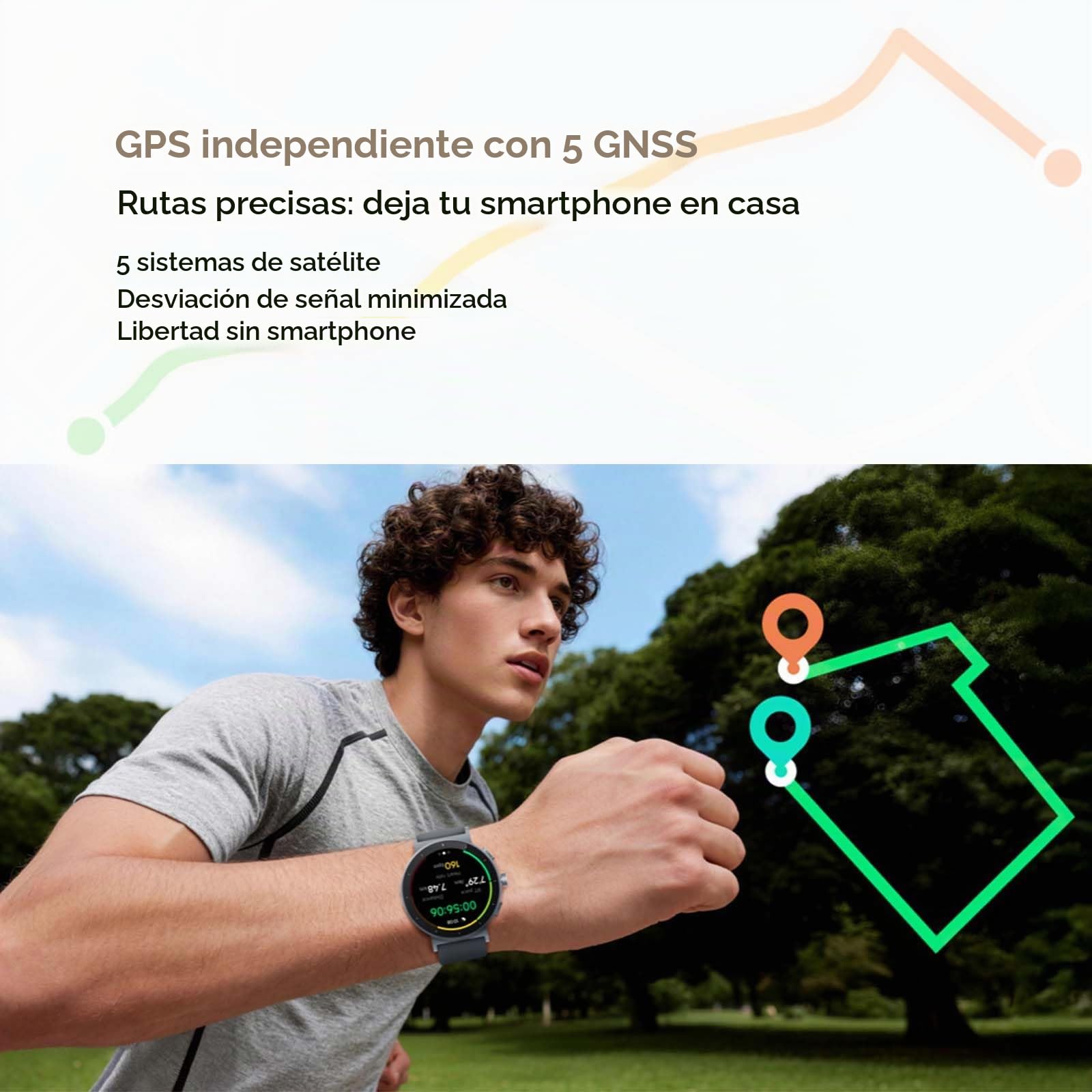 realme Watch S5 Smartwatch 5ATM y GPS Independiente 5 GNSS, Reloj Inteligente con Pantalla AMOLED 1.43" 1500nit, Batería 20 Días, 110 Modos Deporte, Monitoreo Salud IA, Notificaciones, Llamadas, Gris