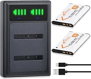 Caricatore Batteria Fotocamera 2 Batterie Caricatore Per Fotocamera Sony Cyber-shot DSC-W800, W810, W830 - Compatibile NP-BN1 Batterie 800 MAh Con Caricatore - Foto 5