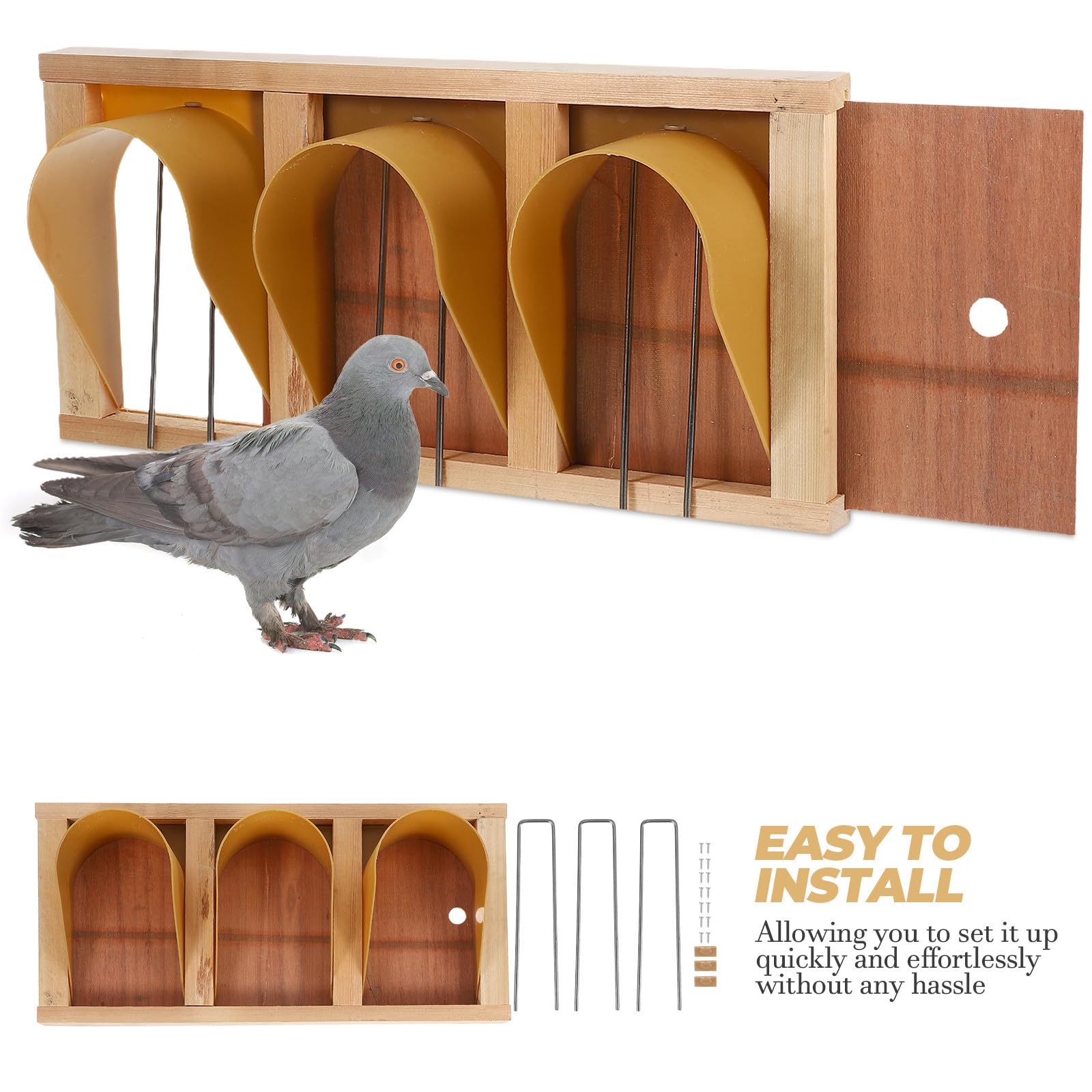 FRCOLOR Taubentür Langlebig und Tür mit Elegantem Europäischem Design Holz Vogelkäfig Zubehör für Brieftaubenhaus für Tauben und Vögel
