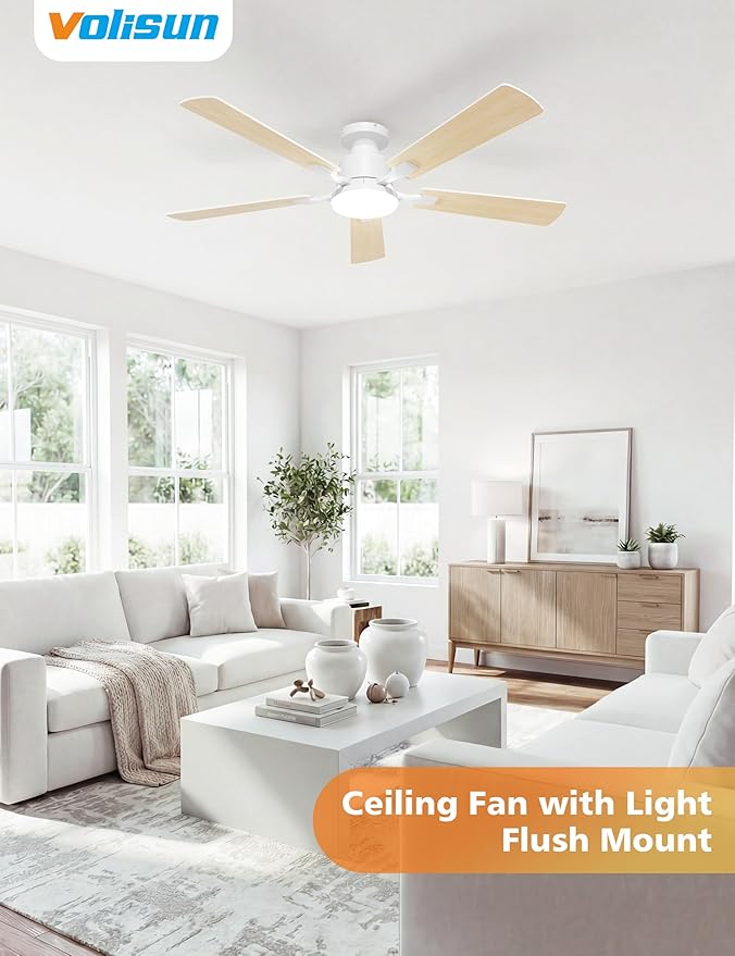 Ventilador de Techo 52 Pulgadas con Luz, Control Remoto y Ap miniatura 8