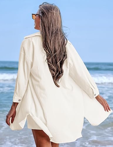 Miniatura 3 de Zeagoo Conjunto de 2 piezas para mujer, conjunto de ropa de descanso de algodón y lino, camisa alta y baja y pantalones cortos casuales con cordón