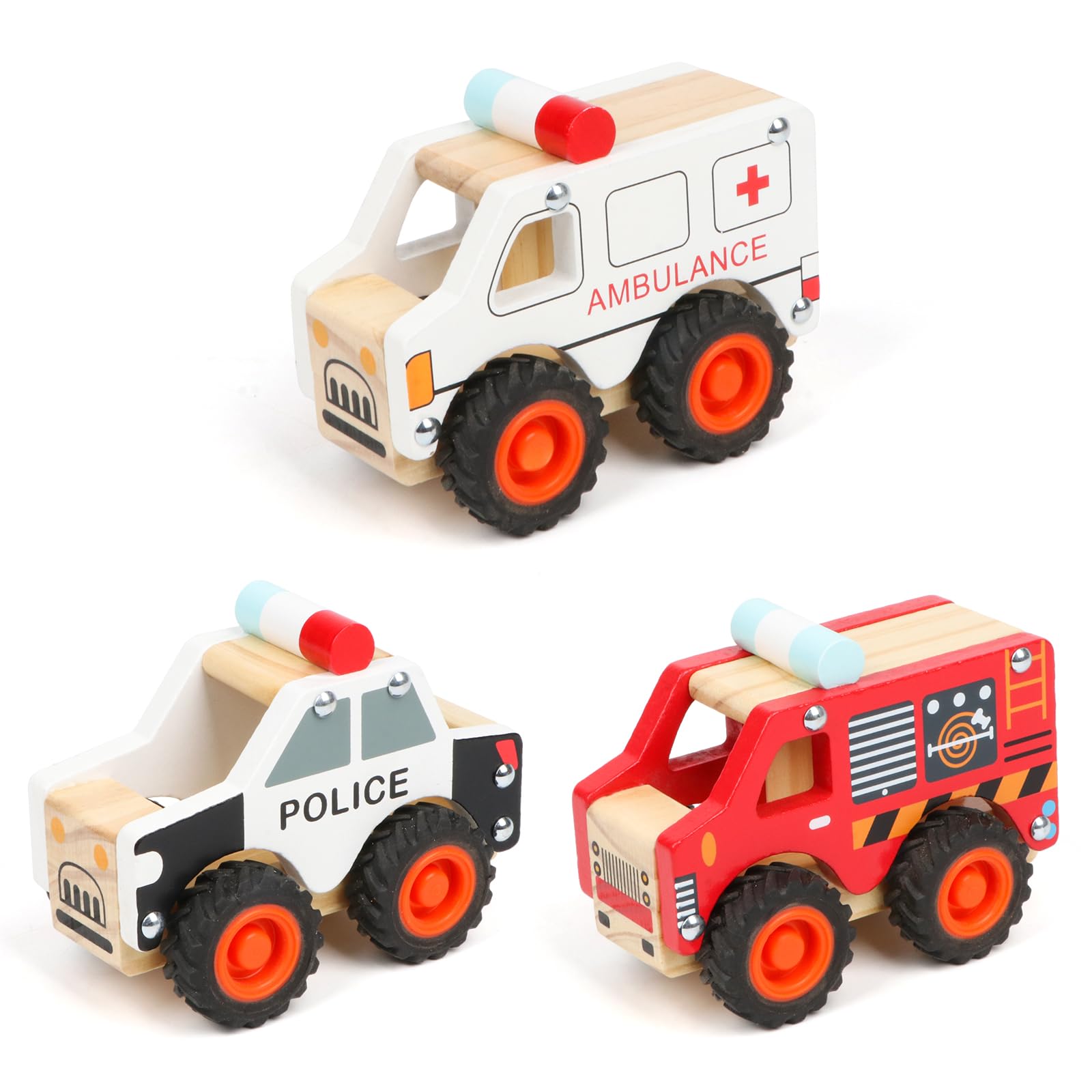 6 PZ Auto di Legno Giocattoli Educativi per Bambini