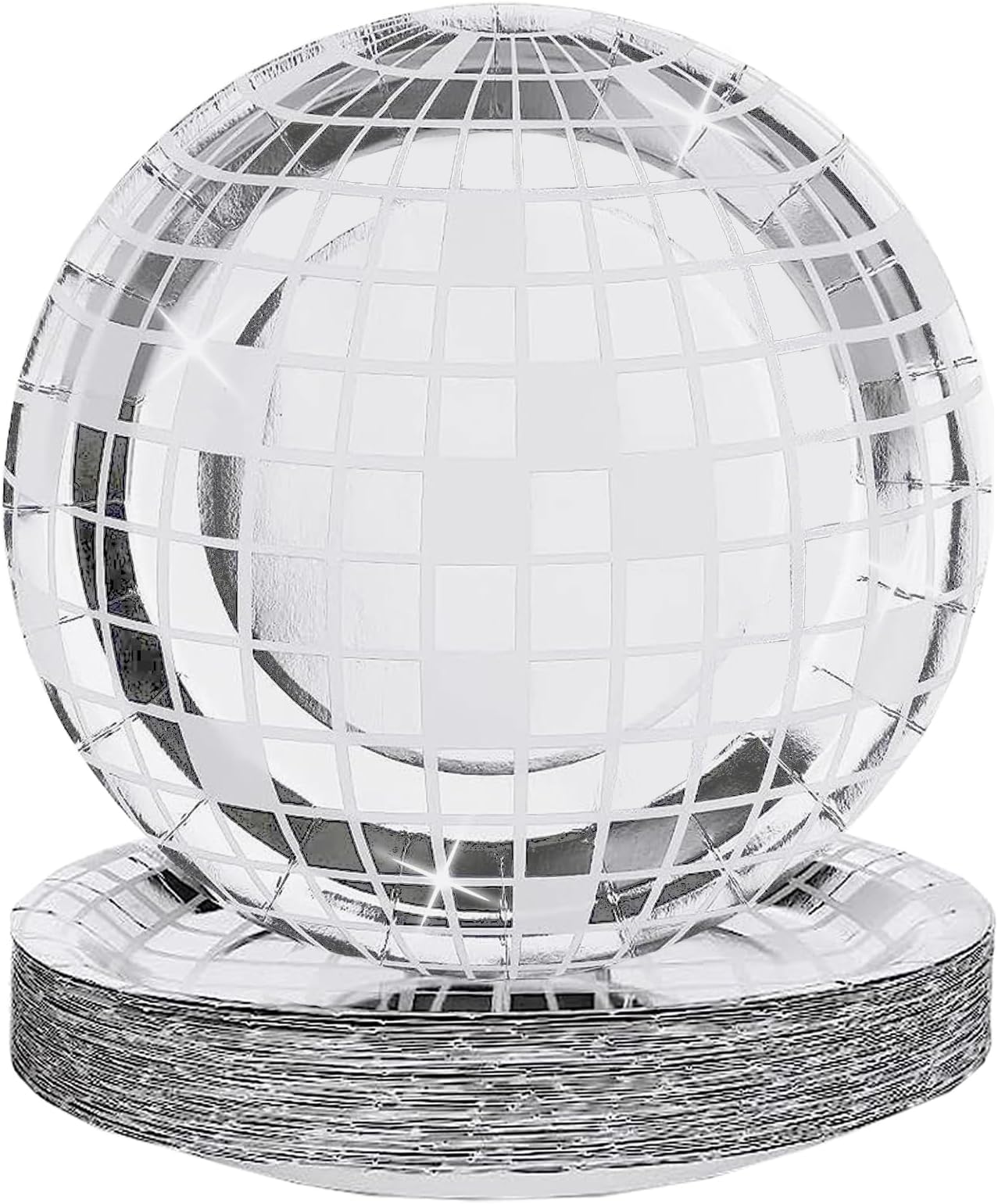 Silver Disco Plates