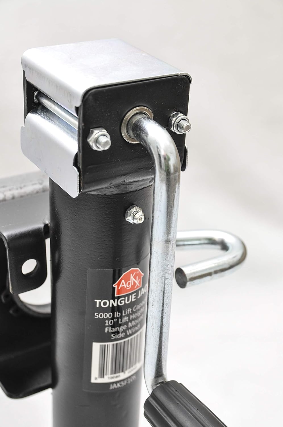 Trailer Tongue Jack, 2000 lb Capacity, Flange Mount, Side Wind, 10" Stroke : Industrial & Scientific
