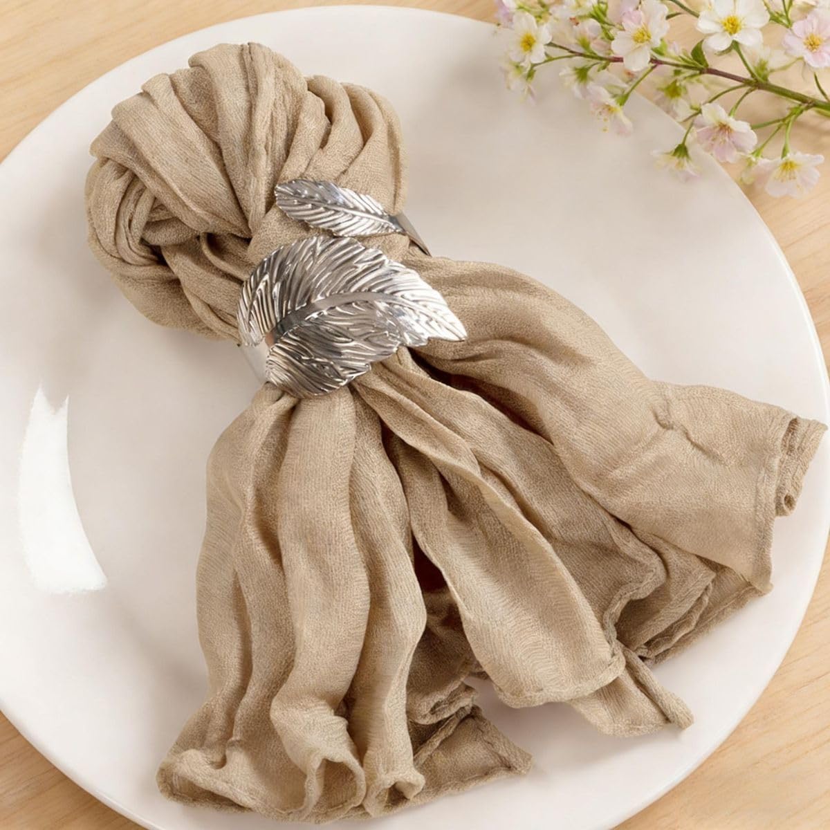 Cloth Napkins Set of 10 21"x21" Reusable Cheesecloth Napkins Bulk Nude